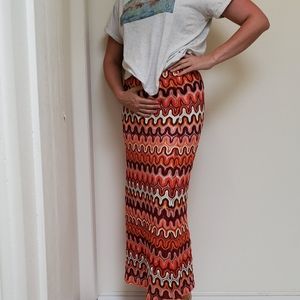 Rare karen kane 70s vintage vibe crochet skirt xl